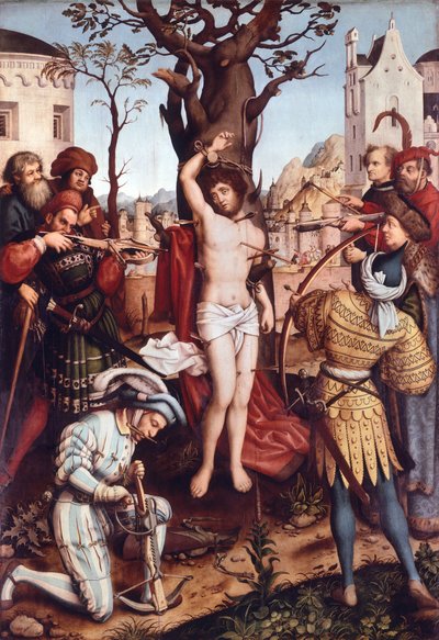 Pyhän Sebastianin marttyyrikuolema, Hans Holbein vanhin (noin 1465-1524) tekijältä Hans Holbein the Elder