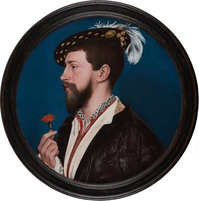 Muotokuva Simon Yrjö Cornwallin kuninkaasta , noin 1535-40 (sekatekniikka tammipuulle) tekijältä Hans Holbein the Elder