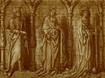 Pyhä Willibald, Lucia ja Katharina tekijältä Hans Holbein the Elder