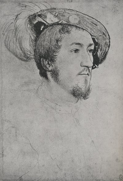 A Gentleman: Tuntematon, c1532-1543 1945 tekijältä Hans Holbein der Jüngere