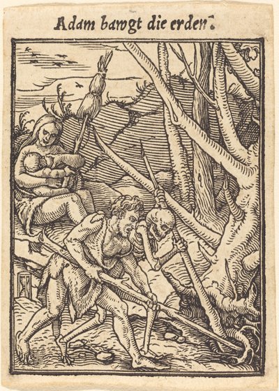 Adam heiluttaa maata tekijältä Hans Holbein der Jüngere