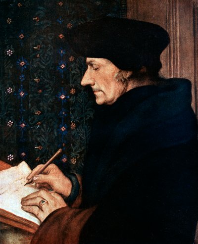 Desiderus Erasmus 1497-1543, hollantilainen humanisti ja tutkija, 1523. tekijältä Hans Holbein der Jüngere