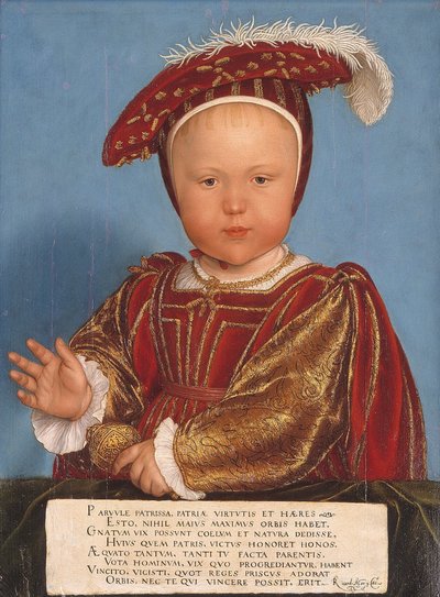 Edward, Walesin prinssi, myöhemmin kuningas Edvard VI tekijältä Hans Holbein the Younger