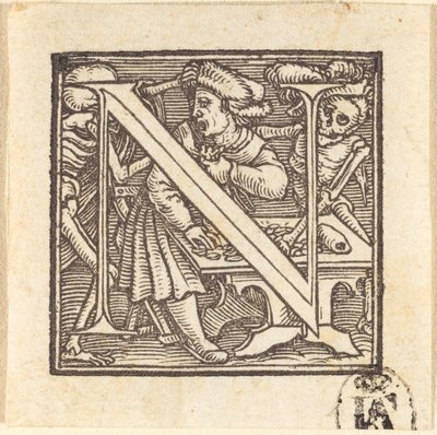 Kirjain N tekijältä Hans Holbein der Jüngere