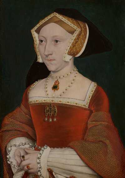 Jane Seymourin muotokuva, n. 1540 (öljy paneelille) tekijältä Hans Holbein der Jüngere