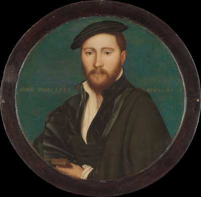 Miehen muotokuva, 1535 (öljyä ja kultaa tammella) tekijältä Hans Holbein der Jüngere