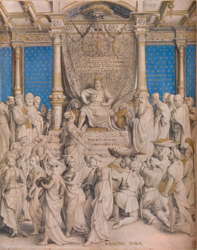 Salomo ja Saban kuningatar, n. 1534 tekijältä Hans Holbein der Jüngere