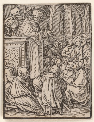 Pappi, sarjasta "Kuolemantanssi" tekijältä Hans Holbein the Younger