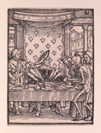 Kuningas, sarjasta "Kuolemantanssi" tekijältä Hans Holbein the Younger