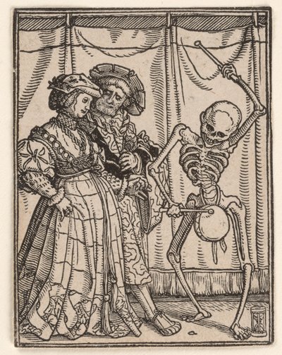 Aatelisnainen, teoksesta "Kuolemantanssi" tekijältä Hans Holbein the Younger