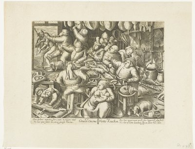 De vette keuken The Grasse Kitchen / De Vette Keuken (otsikko esineessä) tekijältä Hans Liefrinck (I)