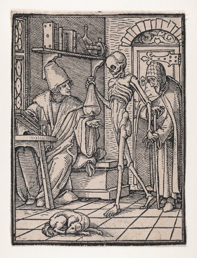 Tohtori tai lääkäri, The Dance of Death, n. 1526, julkaistu 1538. tekijältä Hans Lützelburger