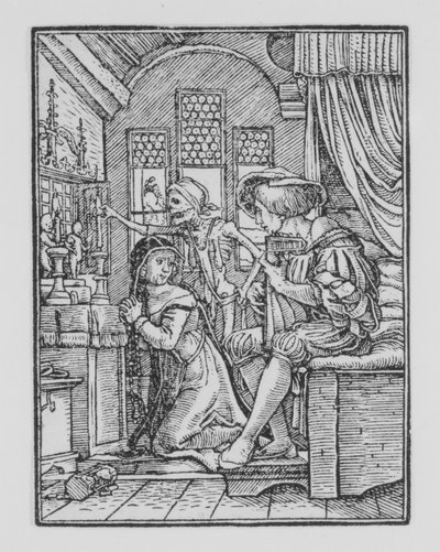 Nunna, The Dance of Death, n. 1526, julkaistu 1538. tekijältä Hans Lützelburger