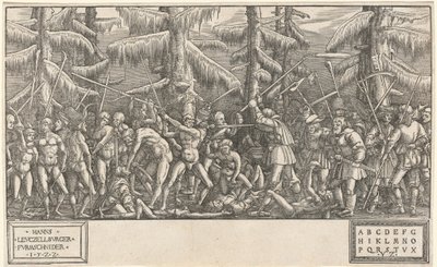 Alastomien miesten ja talonpoikien taistelu tekijältä Hans Lützelburger, after Master NH