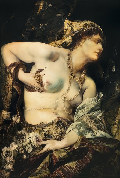 Kleopatran kuolema. 1875 tekijältä Hans Makart