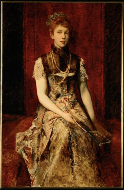 Dora Fournier-Gabillon ... (maalaus puulle) tekijältä Hans Makart