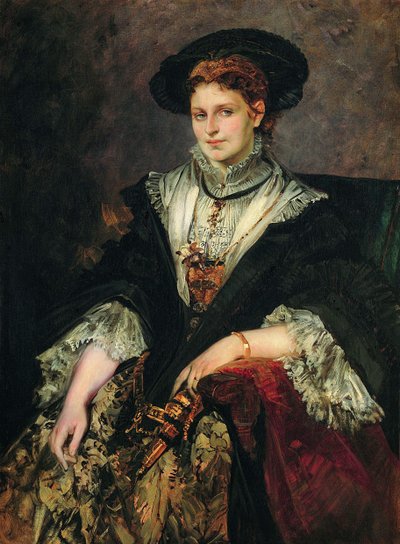 Bertha von Pilotyn muotokuva, 1872-1873 tekijältä Hans Makart
