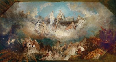 Nibelungien aarteen uppoaminen Reinissä, 1882-1884. tekijältä Hans Makart
