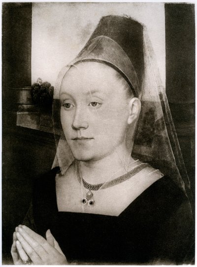 Barbara Van Vlaenderbergh, Guillaume Moreelin vaimo, c1480, 1927 tekijältä Hans Memling