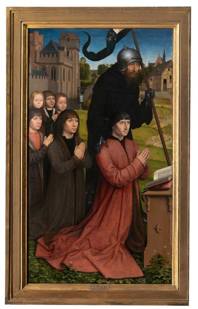 Yksityiskohta Willem Moreelin triptyykistä tekijältä Hans Memling
