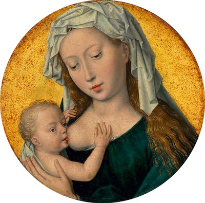 Die Jungfrau Maria das Christkind stillend tekijältä Hans Memling