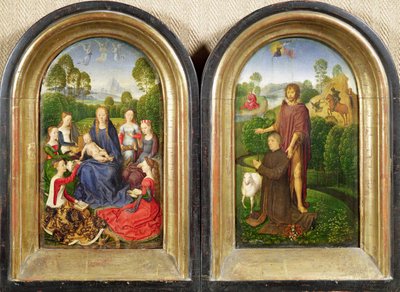 Huonekalut ja erilaiset esineet 1100- ja 1300-luvuilta tekijältä Hans Memling