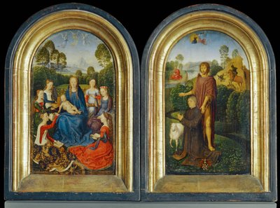 Bruggen porvarin Jan Du Cellierin diptyykki ... tekijältä Hans Memling