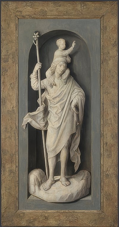 Pyhä Christopher. Noin 1478 tekijältä Hans Memling