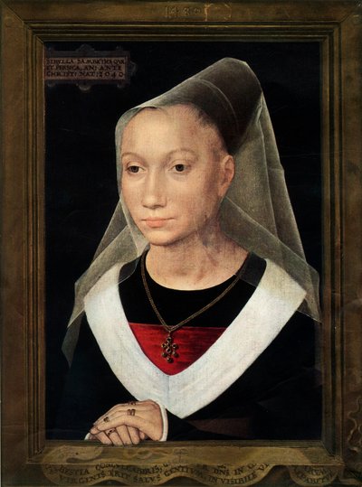 Willem Moreelin tyttären Marien muotokuva, 1480. tekijältä Hans Memling