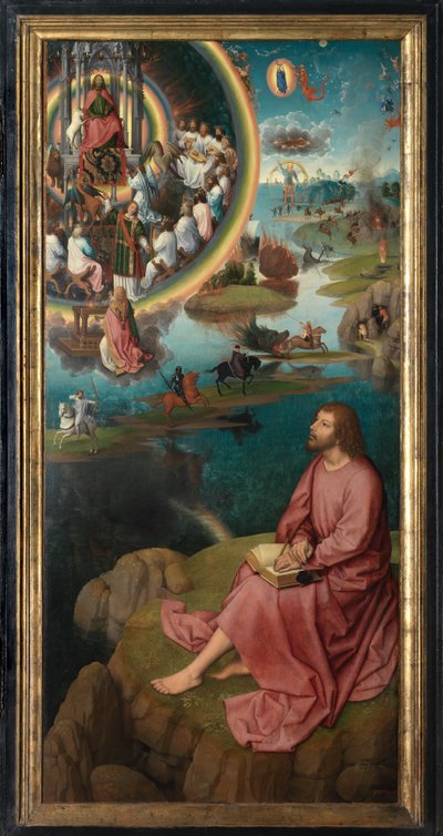 Oikea paneeli Pyhän Johannes Kastajan ja Pyhän Johannes Evankelistan triptyykistä tekijältä Hans Memling