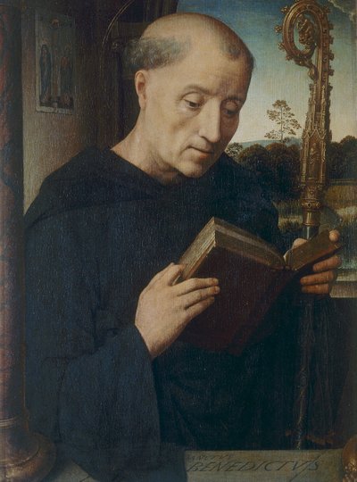 Pyhä Benedictus, 1487 tekijältä Hans Memling