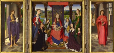 Neitsyt ja lapsi pyhimysten ja lahjoittajien kanssa tekijältä Hans Memling
