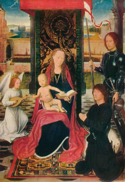 Neitsyt ja lapsi enkelin kanssa, c1480 tekijältä Hans Memling