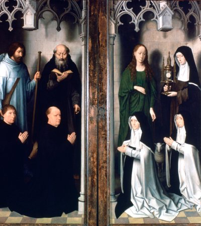 Pyhän Johannes Kastajan ja Pyhän Johannes Evankelistan triptyykki, 1479 tekijältä Hans Memling