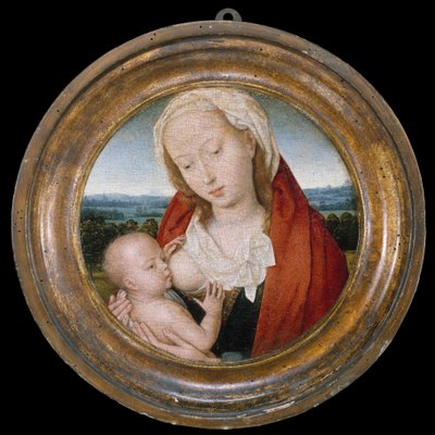 Neitsyt ja lapsi, n. 1475-80 (öljy puulle) tekijältä Hans Memling