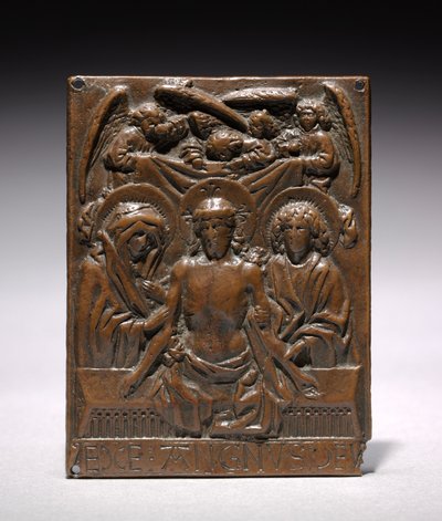 Kuollut Kristus Neitsyt Marian ja Pyhän Johanneksen tukemana, 1427-1467. tekijältä Hans Multscher