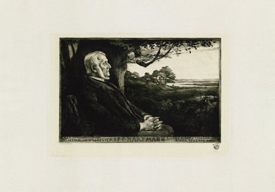 Säveltäjä John Peter Emily Hartmannin muotokuva 1805-1900, tekijältä Hans Nikolaj Hansen