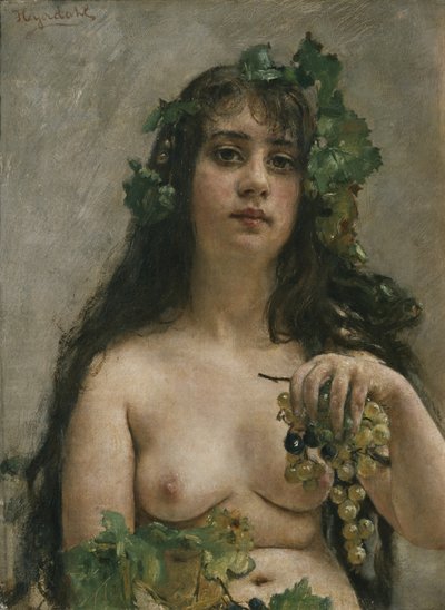 Champagne Girl (öljy kankaalle) tekijältä Hans Olaf Heyerdahl
