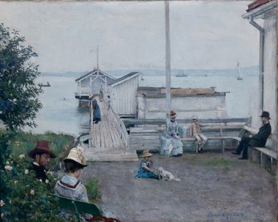 Kylpylä Asgardstrandissa (öljy kankaalle) tekijältä Hans Olaf Heyerdahl