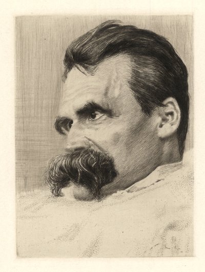 Friedrich Nietzschen muotokuva, 1899-1900 tekijältä Hans Olde