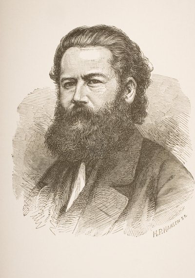 Henrik Ibsen (1828-1906) n. 1858 tekijältä Hans Peter Hansen