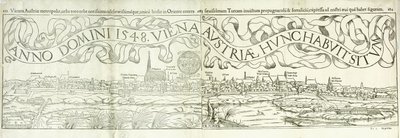 Wienin kaupunkinäkymä vuosina 1548, 1550 tekijältä Hans Rudolf Manuel Deutsch