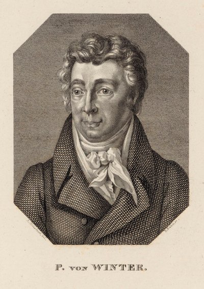 Säveltäjä Peter von Winterin muotokuva 1754-1825 n. 1830. tekijältä Hans Rudolf Rahn