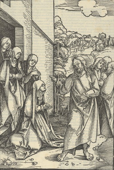 Kristus jättää äitinsä, Herramme Jeesuksen Kristuksen kärsimyksen peilistä, 1507, 1507. tekijältä Hans Schäufelein the Elder