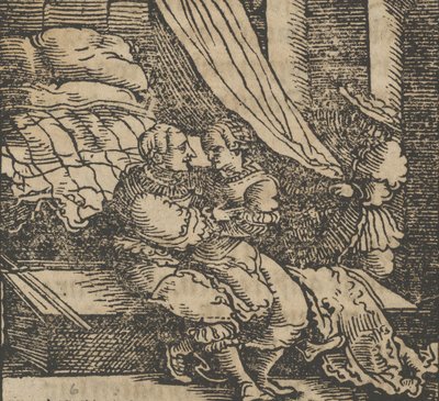 Ghismonda, Guiscardo ja Salernon prinssi Decameronista ennen vuotta 1534. tekijältä Hans Schäufelein the Elder