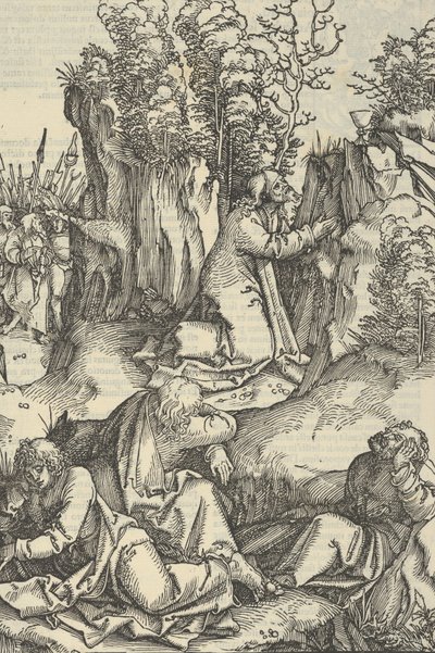 Agony in the Garden, Herramme Jeesuksen Kristuksen kärsimyksen peilistä, 1507. tekijältä Hans Schäufelein the Elder