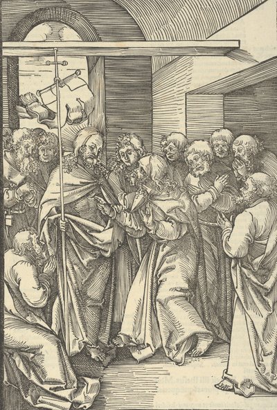 Tuomaan uskottomuus, Herramme Jeesuksen Kristuksen kärsimyksen peilistä, 1507. tekijältä Hans Schäufelein the Elder