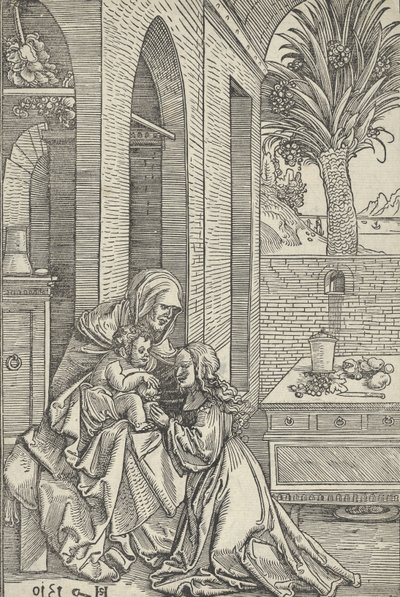 Neitsyt ja lapsi Pyhän Annan kanssa, 1510. tekijältä Hans Schäufelein the Elder