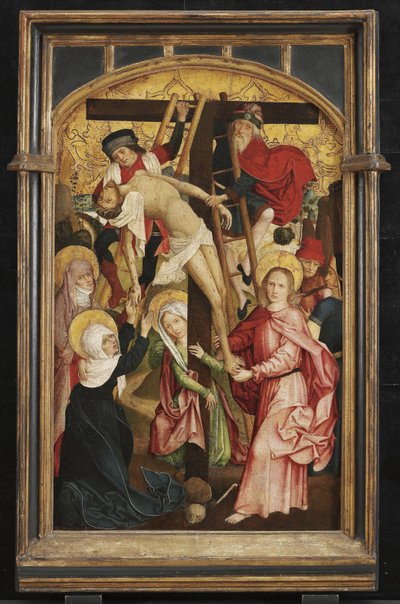 Laskeutuminen ristiltä, 1490-luku (öljy puulevylle) tekijältä Hans Schüchlin