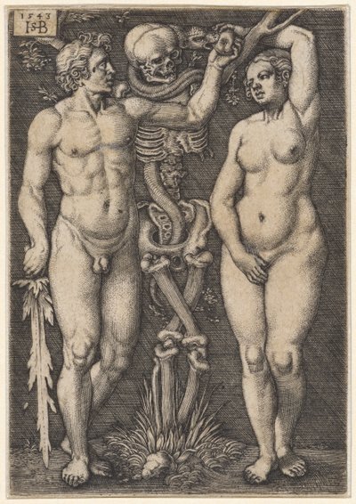 Aadam ja Eeva, 1543 tekijältä Hans Sebald Beham